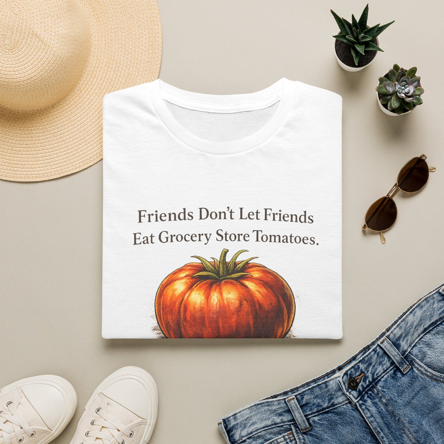 Friends Don’t Let Friends Eat Grocery Store Tomatoes | Tomato Lover Tee