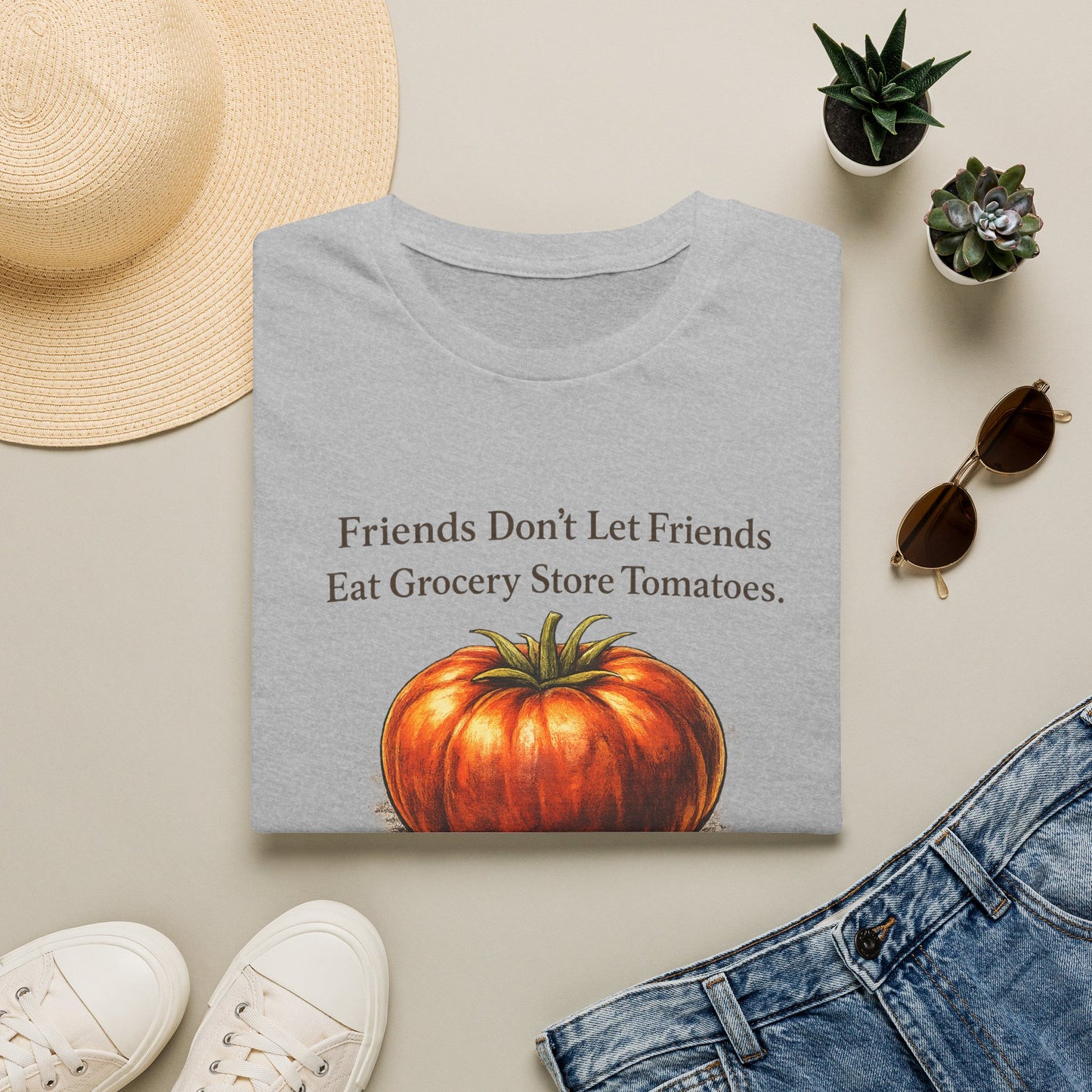 Friends Don’t Let Friends Eat Grocery Store Tomatoes | Tomato Lover Tee